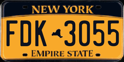 NY license plate FDK3055