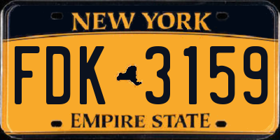 NY license plate FDK3159