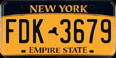 NY license plate FDK3679