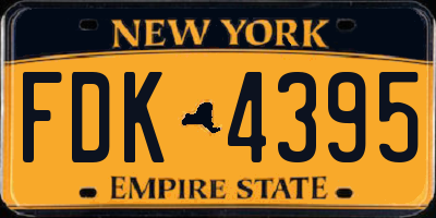 NY license plate FDK4395