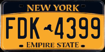 NY license plate FDK4399