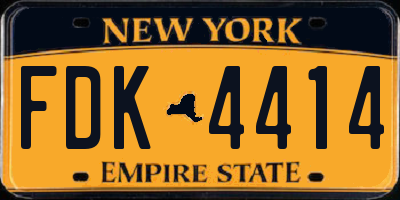 NY license plate FDK4414