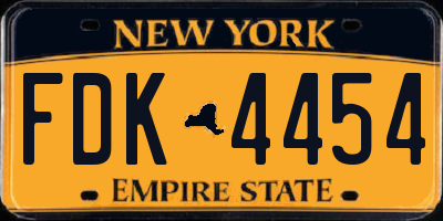 NY license plate FDK4454
