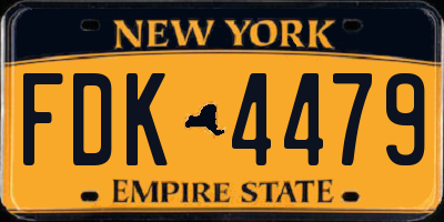 NY license plate FDK4479