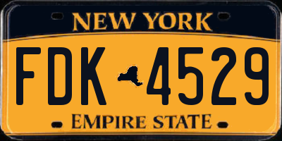 NY license plate FDK4529