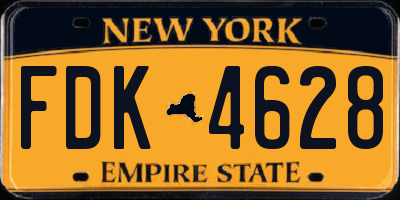 NY license plate FDK4628