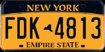 NY license plate FDK4813