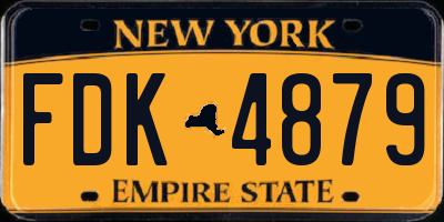 NY license plate FDK4879