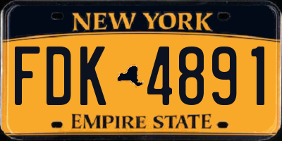 NY license plate FDK4891