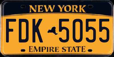 NY license plate FDK5055