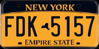 NY license plate FDK5157