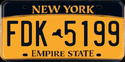 NY license plate FDK5199