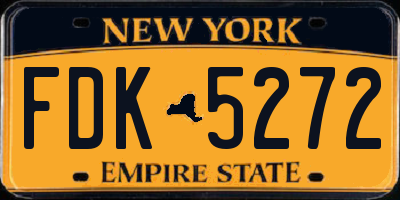 NY license plate FDK5272