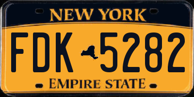 NY license plate FDK5282