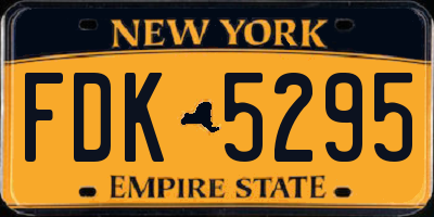 NY license plate FDK5295
