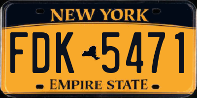 NY license plate FDK5471