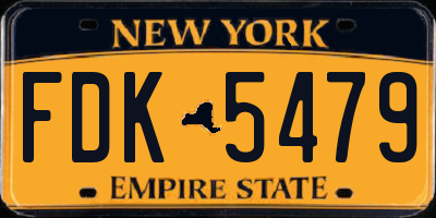 NY license plate FDK5479