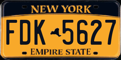 NY license plate FDK5627
