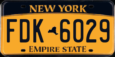 NY license plate FDK6029