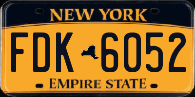 NY license plate FDK6052