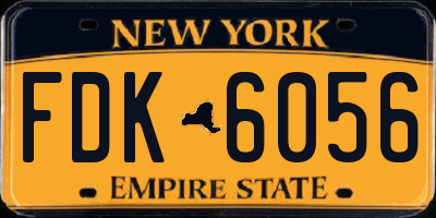 NY license plate FDK6056