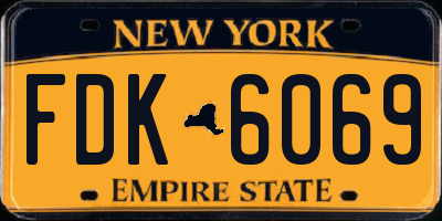 NY license plate FDK6069