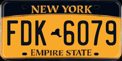 NY license plate FDK6079