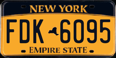 NY license plate FDK6095