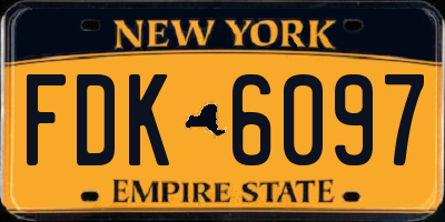 NY license plate FDK6097