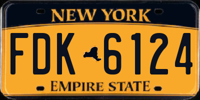NY license plate FDK6124