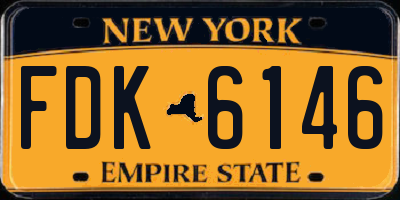 NY license plate FDK6146