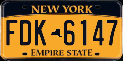 NY license plate FDK6147