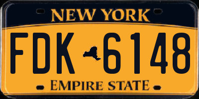 NY license plate FDK6148