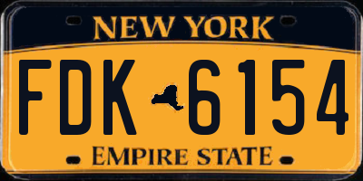 NY license plate FDK6154