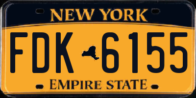 NY license plate FDK6155
