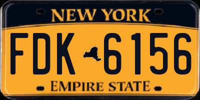 NY license plate FDK6156
