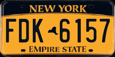 NY license plate FDK6157