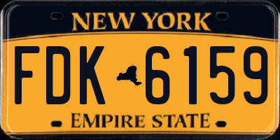 NY license plate FDK6159