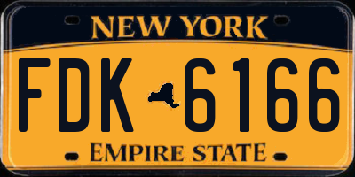 NY license plate FDK6166