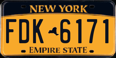 NY license plate FDK6171