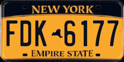 NY license plate FDK6177