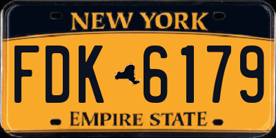 NY license plate FDK6179
