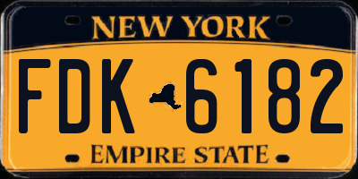 NY license plate FDK6182
