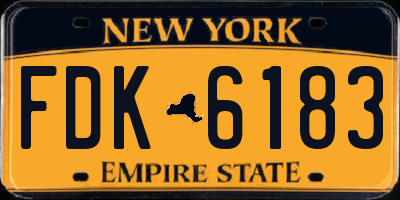 NY license plate FDK6183