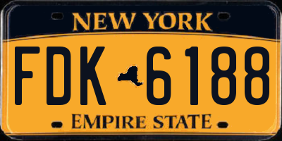 NY license plate FDK6188