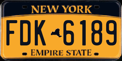 NY license plate FDK6189