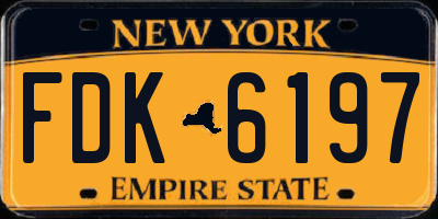 NY license plate FDK6197