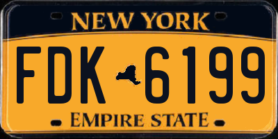 NY license plate FDK6199