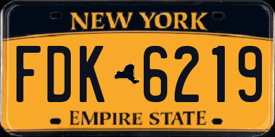 NY license plate FDK6219