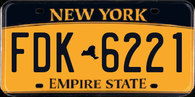 NY license plate FDK6221